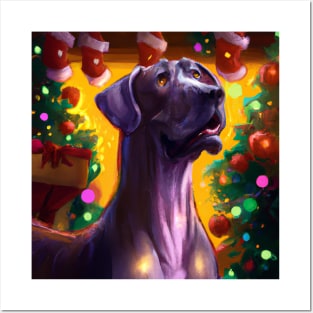 Cute Great Dane Drawing Posters and Art